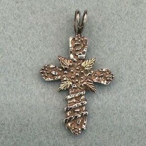 Coleman Co. Black Hills Gold Sterling Silver Cross Pendant – Yellow & Rose Gold